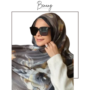 Kehribar Shawl Collection – Code 3S (Dark Grey)