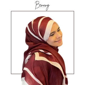 Kehribar Shawl 4S Maroon – Soft Poly Viscose Hijab 75x195cm