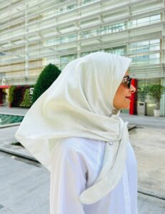 Silver Cloud Rayon Scarf – Small 90 x 90