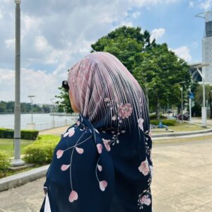 Royal Rose Chiffon Scarf – Large 115 x 115