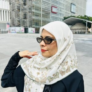 Mint Vine Chiffon Scarf – Small 90 x 90