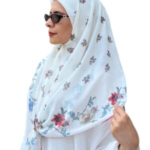 Tangerine Lily Chiffon Scarf – Large 115 x 115