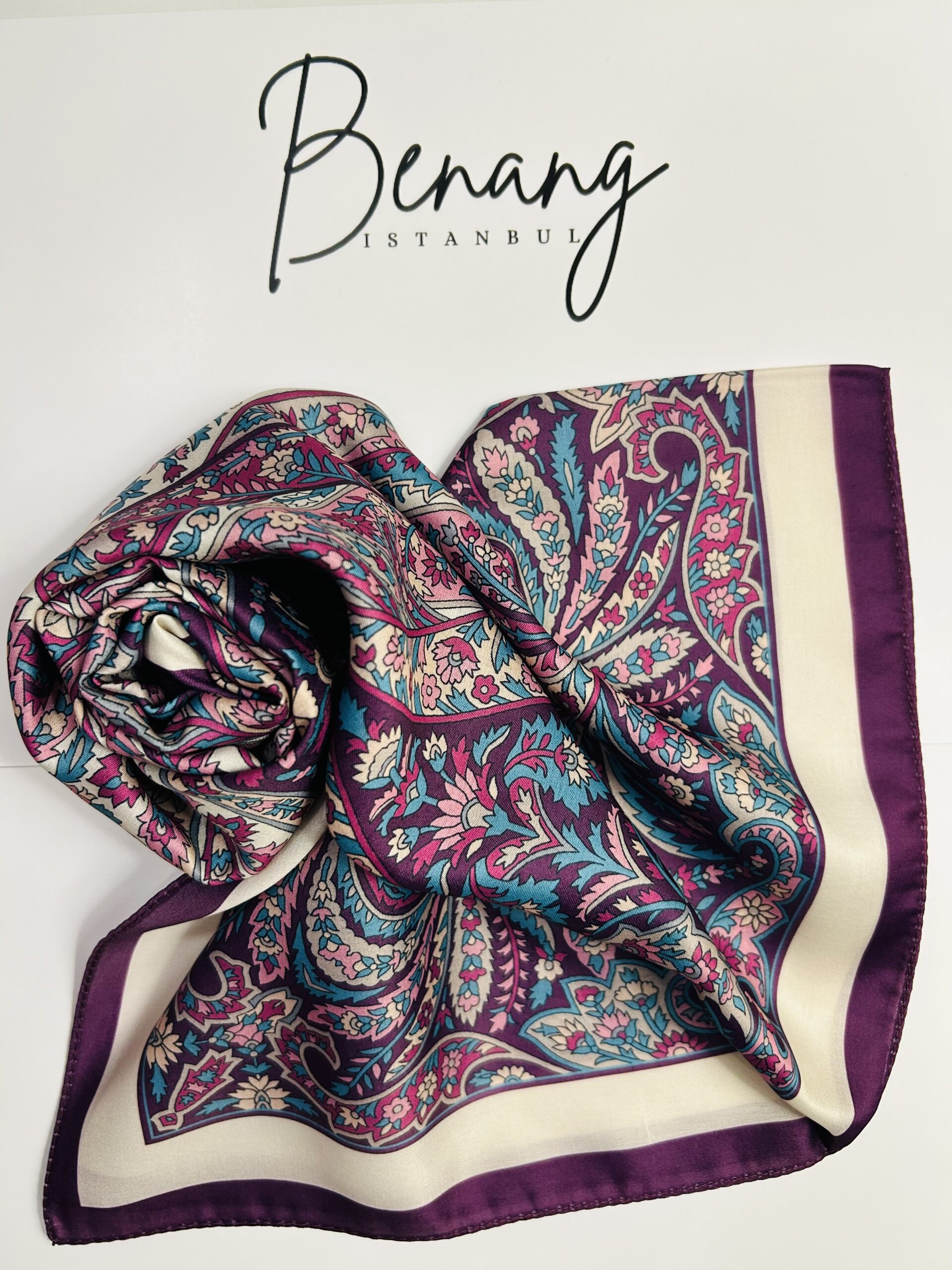 Andrea Cotton Scarf – 90x90cm Small Size